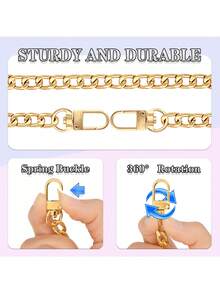 2 Pcs Women Purse Strap Extender Chain For Handbags - Exquisite Replacement Chain Strap - Multicolor - View 12