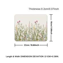 Large Vintage Floral Non-Slip Rubber Desk Mat - Cute Flowers Design Keyboard Pad For Office & Gaming, Soft Rubber Mousepad With Stylish Patterns For PC And Laptop Workspace, Computer Desk Mat