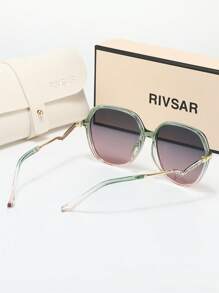 RIVSAR Óculos de Sol Polarizados Elegantes de Olho de Gato com Cristais para Mulheres, Óculos de Sol Redondos Transparentes Fashion para Uso Externo, Casual, Festa, Viagem e Férias, Óculos de Sol de Marca Premium para Presente de Feriado, Adequados para o Dia dos Namorados, Natal e Halloween