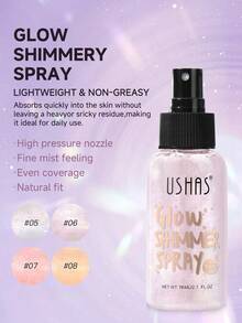 身体高光喷雾，速干不粘腻，液体闪光高光，持久亮泽，适合派对、音乐节妆容 - 彩色 - 查看 4