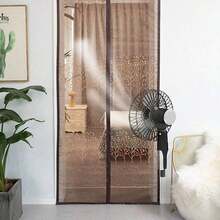 Puerta De Malla Magnética Anti Mosquitos Cortina Cortinas - Negro - Ver 2