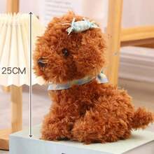25cm Cute Curly Plush Dog Doll, Comfort Baby, Stuffed Animal, Plush Dog Doll, Puppy Doll, Realistic Plush Dog Doll, Birthday Gift - Multicolor - View 6