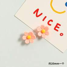 Imán de nevera decorativo de flores de resina de tres dimensiones con seis pétalos, creativo para el hogar de la cocina, pizarra fuerte para fotos y mensajes