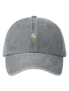 1pc Unisex Embroidered Daisy Washed Baseball Cap, Lightweight Breathable Adjustable Sun Protection Sports Hat Suitable For Spring, Autumn Outdoor Activities Like Travel, Hiking, Cycling - Embroidery - View 12