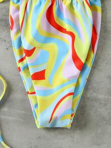 1pc Women's Colorful Printed Sexy Bikini Set For Summer Beach Wear - Printing - View 2