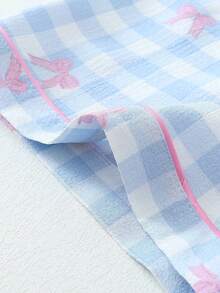 2Pcs Pajama Set For Women - Short Sleeve Top & Shorts | Comfy Lounge Set For Women - Baby Blue - View 7