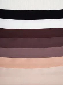 7pcs/Pack Seamless Plus Size Thong Underwear, Sexy Fashionable Casual Comfortable Home Style New Solid & Leopard Print, Birthday/Valentine's Day/Christmas/Halloween Gift