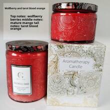 1 Stück 100g/200g Aromatherapie Zuhause geprägte Glas Kerze Feiertag Geschenk rauchfrei Sojawachs duftende Kerze