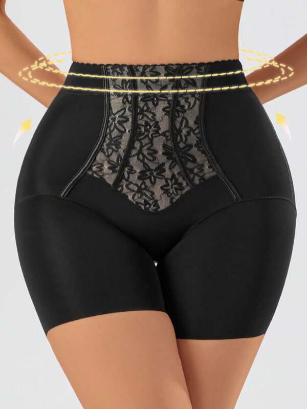 High Waist Lace Tummy Control Panties For Women, Postpartum Shapewear Slimming Shorts
