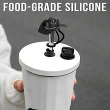 Silicone Cowboy Hat Straw Toppers, 6 Pcs, Detachable Decoration, Compatible With Stanley Cup 30oz/40oz & Other 10mm Straw Tumblers