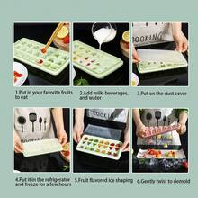 1PC Plastic Ice Cube Trays, Ice Cube Molds, Ice Cube Boxes, Ice-Making Boxes, Covered Ice Cube Trays, Household Ice-Making Molds
