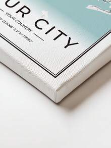 1pc Modern Style Personalized City Map Canvas Poster Wall Art, Custom Cover Poster For Home Decor, Canvas Prints For Living Room Bedroom Kitchen Game Room Home Decor,  Perfect Gift And Decoration, Frameless / Inner Frame Gift - Multicolor - View 6