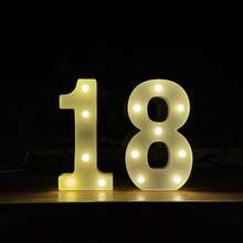 1set Birthday Theme Number Atmosphere Lamp (16/18/20/21/30 Yrs), Alphabet & Number Atmosphere Lamp (2024/2025/HAPPY, Etc), Adult Party Number Atmosphere Lamp,Christmas - Multicolor - View 23