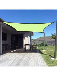 遮阳帆户外防水遮阳帆天篷浅绿色有效阻挡 95% 紫外线，适用于后院、露台、阳台、派对、草坪花园、户外活动 - 淺綠色 - 查看 17