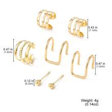Set de 7 piezas de clips y aretes minimalistas y prácticos, multifuncionales