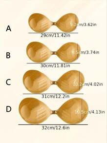 Adhesive Bra 3CM Thickness, Small Chest Backless Strapless Dress Invisible Bra, Reusable Breast Augmentation Bra,