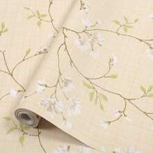 1 Roll Vintage Floral Wallpaper White Flowers Self Adhesive Removable Vinyl Contact Paper Bedroom Desktop Kitchen Countertop Background Wall Home Decor Wall Sticker Furniture Renovation DIY Easy Installation Peel And Go Wallpaper 45CMX500/300/100CM Wall Paper Wall Stickers Room Decor Wall Decor Kitchen Accessories Kitchen Items Kitchen Decor