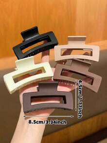 5 Stück Modische einfache quadratische Haarklauen für Frauen, mittlere Größe, in verschiedenen Farben erhältlich, für den täglichen Gebrauch geeignet, empfohlen als Haarschmuck-Geschenkset mit Haarklammern, Haarspangen, Haarklammern, Haarklammern, Haarklammern, Modische Haaraccessoires für Urlaubs-Outfits für Frauen