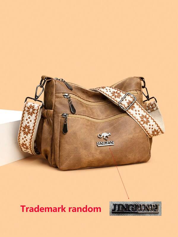 Bolso bandolera de material suave para mujer, bolso de hombro para mediana edad, diseño de primavera/otoño nuevo