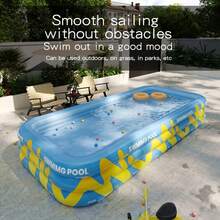 3-Layer Inflatable Swimming Pool, Family Size Swimming Pool, Mobile Water Park, Outdoor Patio Water Entertainment For Summer, Party Pool, Thick PVC Material - Multicolor - View 8