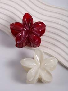 4 Stück/2 Stück Damen acryl große Farbverlauf Blumen Clips, elegante und feine Haardekorationen für hinten am Kopf, halb gebundenes Haar, Retro exquisites Marmormuster, Aufputz Haraccessoires für Strandurlaub und Frische, Haarklammern, Haarspangen
