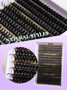 320PCS D Curl Lashes 30D40D80D100D Different Styles Fluffy Lash Clusters Natural DIY Lash Clusters Set Eyelashes False Eyelash Extensions Cluster Lashes Kit With Bond And Seal Lash Remover Tweezer Wispy Voluminous Curlslash Clusters Kit,Lashes,Eyelashes,Fake Lashes