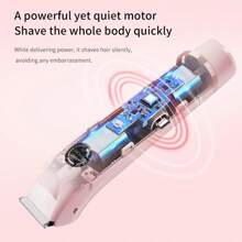 Tosatore elettrico bikini da donna migliorato 4 in 1, uso domestico IPX7 impermeabile, lavabile per tutto il corpo, lame in ceramica, lunga durata della batteria, regalo per compleanni, San Valentino e anniversari, 300mAh