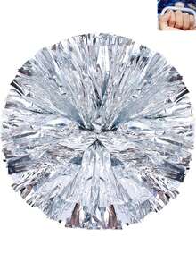 2pcs Football/Basketball Pom Poms, 4-Finger Metallic Cheerleading Squad Sports Team Activities, Dance Performance Props, Square Dance Games, Dance And Fan Cheering Props, Suitable For Outdoor Sports Team Performance