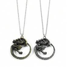 bandai Colar AVP Alien V Predador Covenant Colar Alien Xenomorph Rainha Prometheus Anel Joias de Filme Vintage