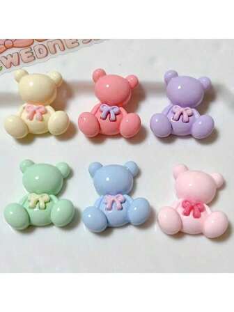 10/20/30/40/40/50 Pieces Vivid Bear Bow Beads For DIY Jewelry Necklace Bracelet Earrings Crafting