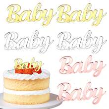 6 Pieces Happy Birthday Acrylic Cupcake Topper For Cake Decoration Party Supplier - Multicolor - View 3