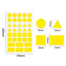10pcs Colored Triangles Rectangular Dot Stickers For Kids Student DIY Jigsaw Puzzle Geometry Stickers Scrapbook Labels