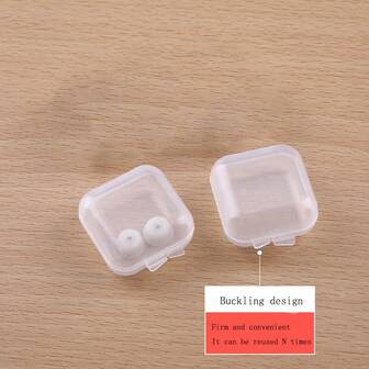 透明小塑料方盒，适用于耳塞，防噪音PP迷你收纳盒带盖，多功能小盒子，可整理配件，是旅行、居家和办公的理想之选，非常适合存放耳塞、工艺用品和小物件，紧凑设计便于携带和高效空间管理，是日常整理和收纳的必备之选。