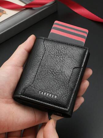 CARRKEN New Style Men's Vintage Wallet, Fashionable Tri-Fold Multi-Function Card & Cash Holder, Youth Versatile Multi-Card Slots Wallet, Great Gift For Men Formal/Business Formal Valentine's Day Ideas
