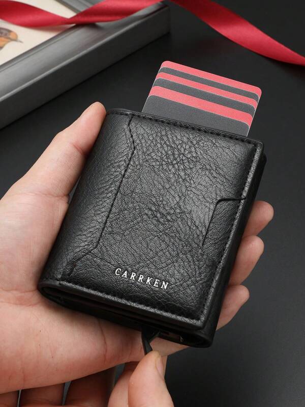 CARRKEN New Style Men's Vintage Wallet, Fashionable Tri-Fold Multi-Function Card & Cash Holder, Youth Versatile Multi-Card Slots Wallet, Great Gift For Men