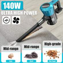 3-In-1 Cordless Vacuum Cleaner, With 2x 5.5AH Batteries And Charger, Replacement For Makita 18V BL1850, Vacuum Cleaner 1.5L Dust Container, Smart Display, For Pet Hair, Dust - Màu xanh lam - Xem 5