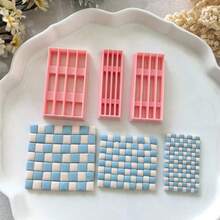 1 件/3 件棋盘格图案聚合物粘土切割工具，适用于珠宝制作 - 白色 - 查看 11