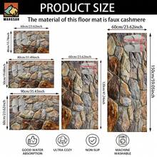 1套/1件/2件仿真石纹浴室防滑垫，仿羊绒材质，蓬松毛绒装饰，适用于浴室、门口、厨房、房间等场合，可机洗，日常装饰，可作为礼物赠送