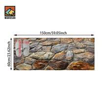 1套/1件/2件仿真石纹浴室防滑垫，仿羊绒材质，蓬松毛绒装饰，适用于浴室、门口、厨房、房间等场合，可机洗，日常装饰，可作为礼物赠送