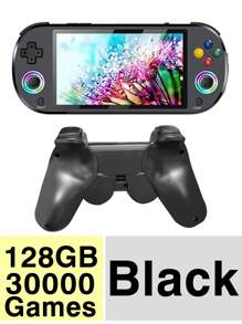 1 Set tragbare Handheld-Spielekonsole mit 5-Zoll-HD-Bildschirm, unterstützt kabelloses 2-Spieler-Gamepad, mit 30.000 nostalgischen Retro-Klassikern und 30 Simulatoren wie PS1/GBA, mit tragbarem Arcade-Joystick, ideal als Geschenk zum Geburtstag oder Feiertag für Männer und Ehemänner