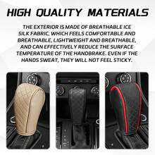 QKYS Leather Car Gear Shift Knob Cover, Upgraded Anti-Slip Design Stick Shift Knob Cover, Universal Durable Car Decorative Accessories Shifter Stick Protector Suitable For Cars,Trucks,SUVs (Black) - Black - View 4