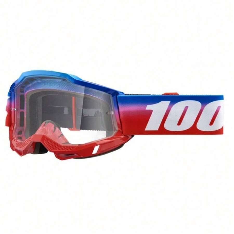 Accuri 2 Clear Lens MX Motocross Offroad ATV Goggles - Pick Color - 團結紅/藍 - 查看 1