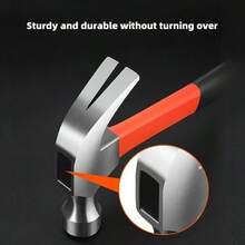 牛角形多功能家用工具锤迷你木工锤紧凑型一体式五金工具 - 黑色 - 查看 4