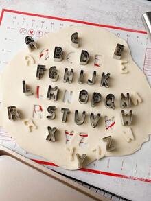 卡通字母数字不锈钢饼干模具饼干巧克力蛋糕烘焙饼干装饰配件耐变形耐磨 - 銀色 - 查看 1