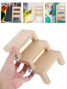 1pc Bird Cage Perch, Bird Climbing Ladder, Z-Shaped Cloud Ladder Toy, Interactive Parrot Climbing Toy, Suitable For Bird Cage Use