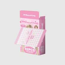 92 件韩流明星系列迷你贴纸 - 双面 Lomo 卡，粉色格子和星星设计，个性化相册装饰，婚礼剪贴簿用品，情人节、生日、节日、庆祝装饰 | 庆祝设计 | 主题派对配饰，返校季，学校礼物，高品质 - 生日礼物 - 圣诞节礼物 - 复活节礼物 - 情人节礼物 - 完美礼物 - 彩色 - 查看 5