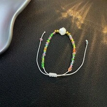 波西米亚贝壳手链，夏季海滩海洋风格贝壳和海星串珠手链，女士