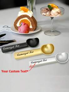 Customized Text LOGO Aluminum Alloy Ice Cream Scoop, Watermelon Fruit Ice Cream Scoop, Commercial Ice Cream Spade Scoop - Multicolor - View 2