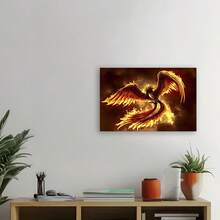 1pc Framed 1pc Canvas Painting Printing 1PC Phoenix Bird Animal Poster Canvas Painting Wall Art Print Picture Home Decor For Home, Office, Bar, Cafe, Classroom, Dormitory, Bathroom, Holiday Gift, Fahter'S Day, Mother'S Day, Graduation Ceremony, Memorial Day - Framed - View 5