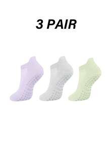 2 Pairs/4Pairs Women Colorful Yoga Socks With Grippers And Ankle Cuffs, Short Yoga Dance Socks Suitable For Sports, Ballet, Yoga - Multicolor - View 18